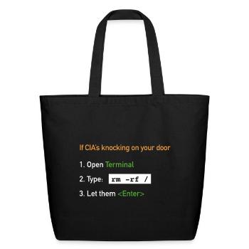 Useful Guide: If CIA's Knocking On Your Do [Light] - Eco-Friendly Cotton Tote - black - Front