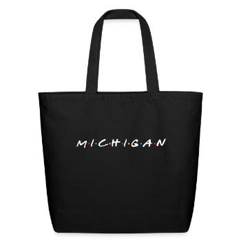 Michigan Friends - Eco-Friendly Cotton Tote - black - Front