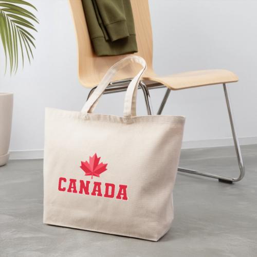 Canada with a maple leaf - Eco-Friendly Cotton Tote