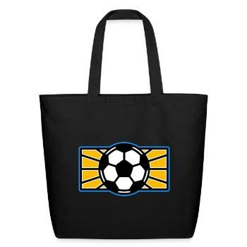 Football Pop Art Logo - Eco-Friendly Cotton Tote - black - Front