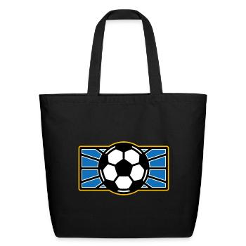 Football Pop Art Logo - Eco-Friendly Cotton Tote - black - Front