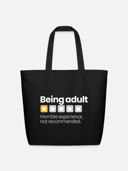 Being adult (dark) - Eco-Friendly Cotton Tote - black