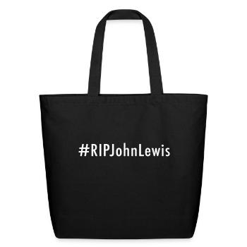 Rip John Lewis Hashtag - Eco-Friendly Cotton Tote - black - Front