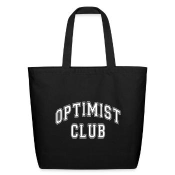 OPTIMIST CLUB - Eco-Friendly Cotton Tote - black - Front