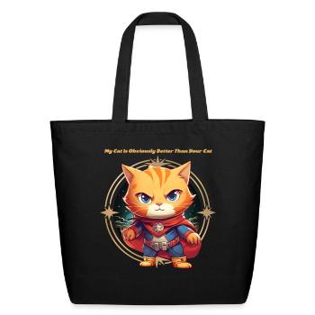 My Cat Is Obviously Better Than Your Cat 2 - Eco-Friendly Cotton Tote - black - Front