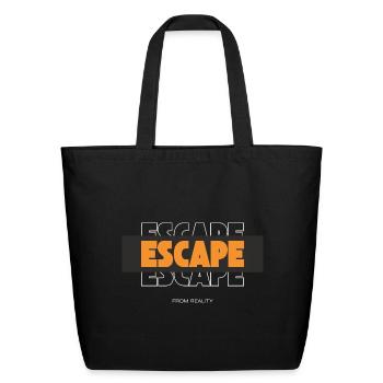 Escape from Reality Bold Orange Typeface - Eco-Friendly Cotton Tote - black - Front