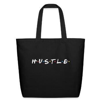 Hustle - Eco-Friendly Cotton Tote - black - Front