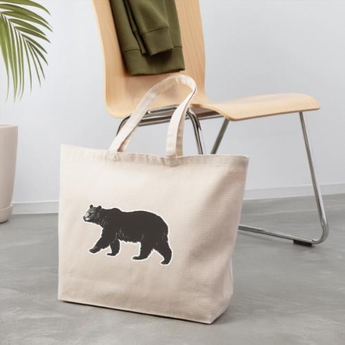 Midnight Black Bear - Eco-Friendly Cotton Tote