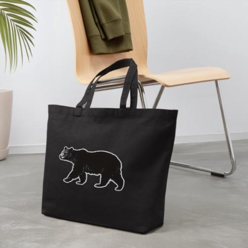 Midnight Black Bear - Eco-Friendly Cotton Tote