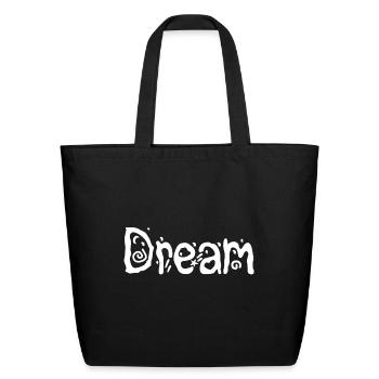 Dream - Eco-Friendly Cotton Tote - black - Front