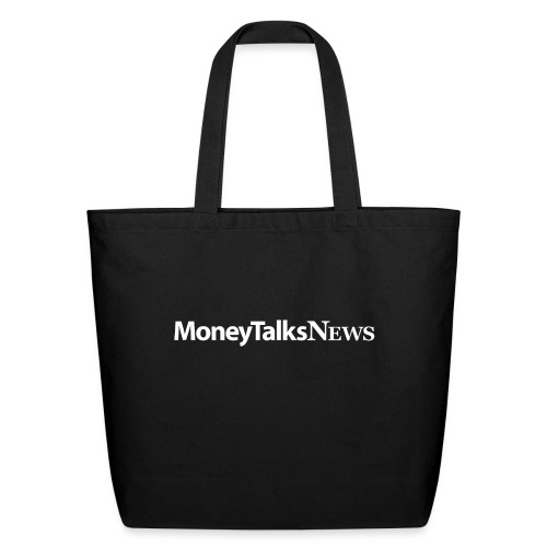 Money Talks News Logo - White - Eco-Friendly Cotton Tote