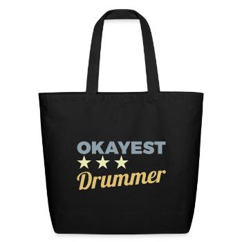 Average Drummer - Eco-Friendly Cotton Tote - black - Front