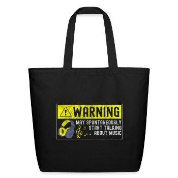 Music Notes Music Club Musical Style - Eco-Friendly Cotton Tote - black - Front