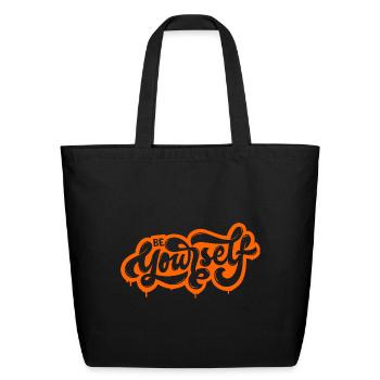 Be yourself - Eco-Friendly Cotton Tote - black - Front