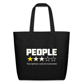 Unknown Design - Eco-Friendly Cotton Tote - black - Front
