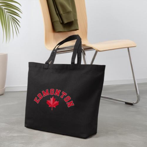 Edmonton with maple leaf - Eco-Friendly Cotton Tote