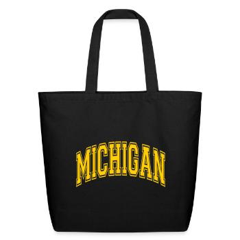 Michigan - Eco-Friendly Cotton Tote - black - Front