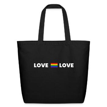 Love Is Love - Eco-Friendly Cotton Tote - black - Front
