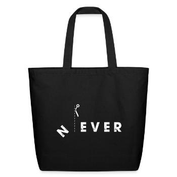 Never Cut Line - Eco-Friendly Cotton Tote - black - Front