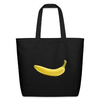 Banana - Eco-Friendly Cotton Tote - black - Front