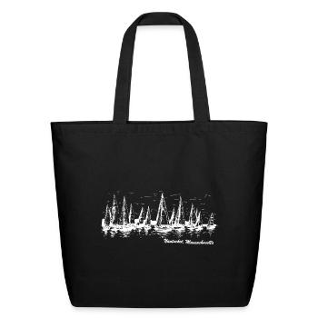 Nantucket, Massachusetts - Eco-Friendly Cotton Tote - black - Front