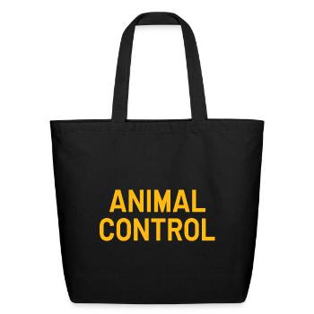 Animal Control - Eco-Friendly Cotton Tote - black - Front