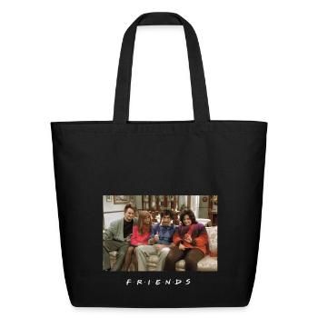 Friends Flashback - Eco-Friendly Cotton Tote - black - Front
