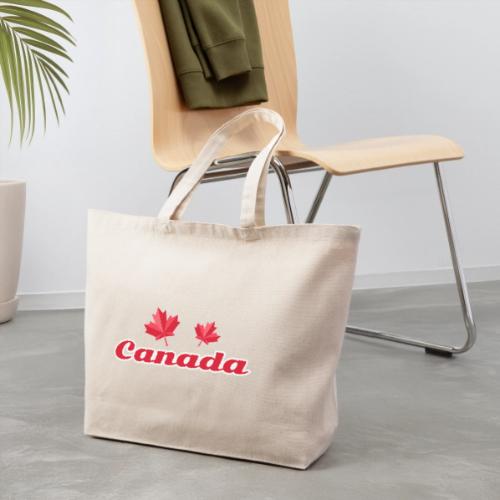 Canada with two maple leaves - Eco-Friendly Cotton Tote