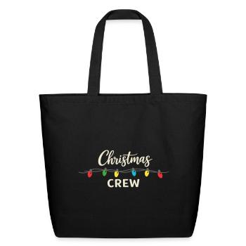 Christmas Crew - Eco-Friendly Cotton Tote - black - Front