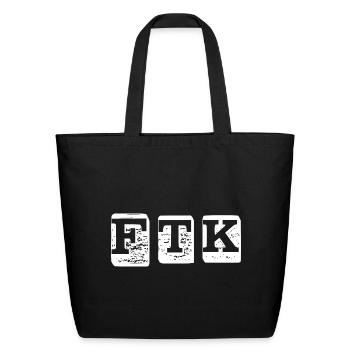 FTK - Sac fourre-tout en coton naturel - noir - Devant