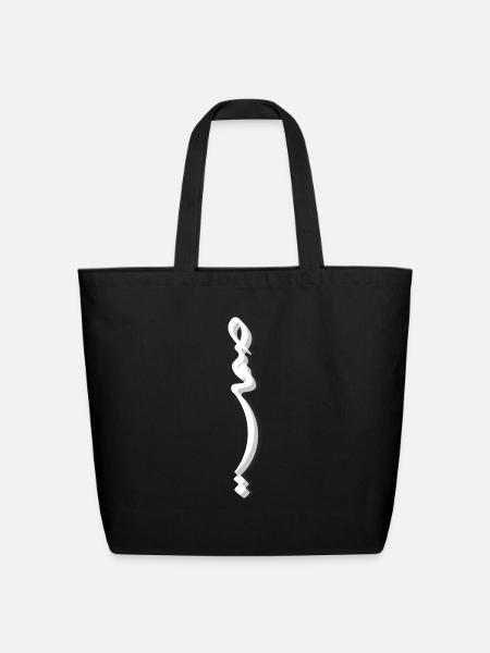 صمت - Eco-Friendly Cotton Tote - black