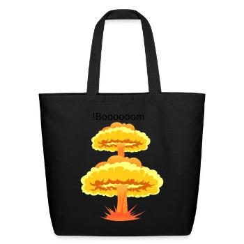A big bomb 💣  - Eco-Friendly Cotton Tote - black - Front