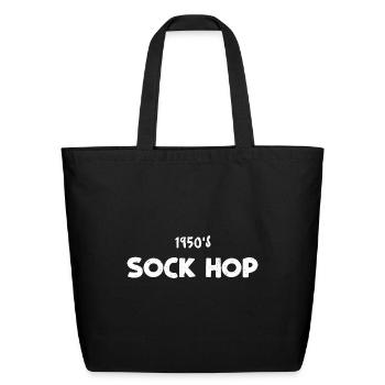 1950's Sock Hop - Dancing - Eco-Friendly Cotton Tote - black - Front