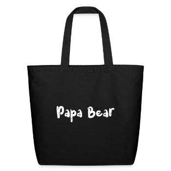 Papa Bear - Papa - Eco-Friendly Cotton Tote - black - Front