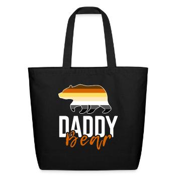 Daddy Bear Gay Pride Fetish - Eco-Friendly Cotton Tote - black - Front