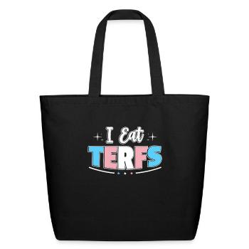 No Terfs Transfeminism Trans Person - Eco-Friendly Cotton Tote - black - Front