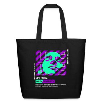 Life Streetwear - Eco-Friendly Cotton Tote - black - Front