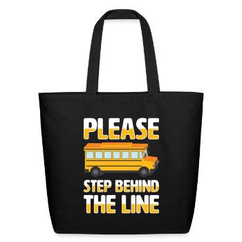 School Bus Monitor Bus Aide Attendant Student - Eco-Friendly Cotton Tote - black - Front