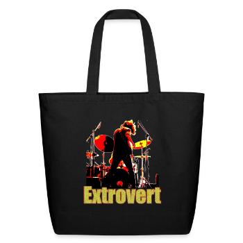 Stage Extrovert - Eco-Friendly Cotton Tote - black - Front