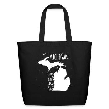 Michigan - Eco-Friendly Cotton Tote - black - Front