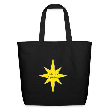 Vibe of a superstar  - Eco-Friendly Cotton Tote - black - Front