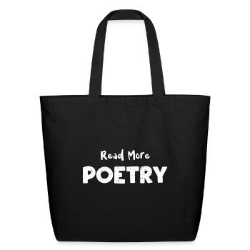 Read More Poetry - Reading - Eco-Friendly Cotton Tote - black - Front