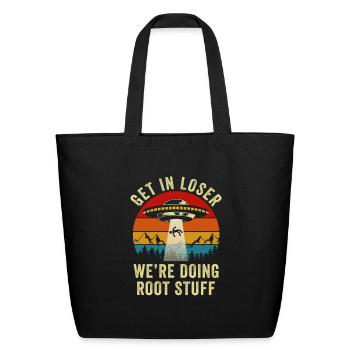 IT Funny Computer Geek Linux Unix SysAdmin - Eco-Friendly Cotton Tote - black - Front