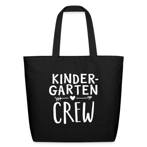 Kindergarten Crew Heart Arrow Teacher T-Shirts - Eco-Friendly Cotton Tote