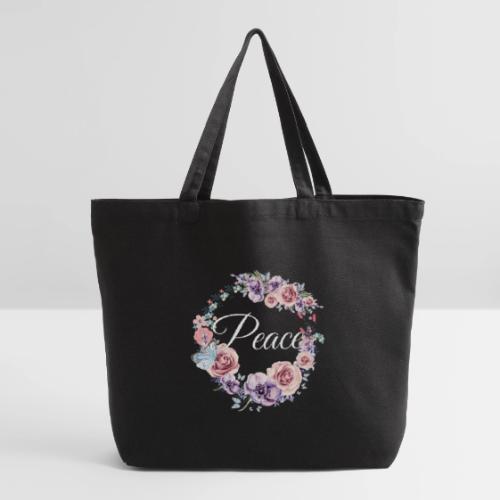 Peace Floral Design - Eco-Friendly Cotton Tote