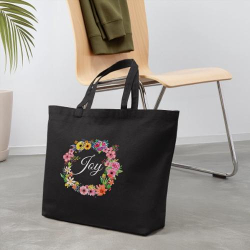 Joy Motivational Floral Gift - Eco-Friendly Cotton Tote