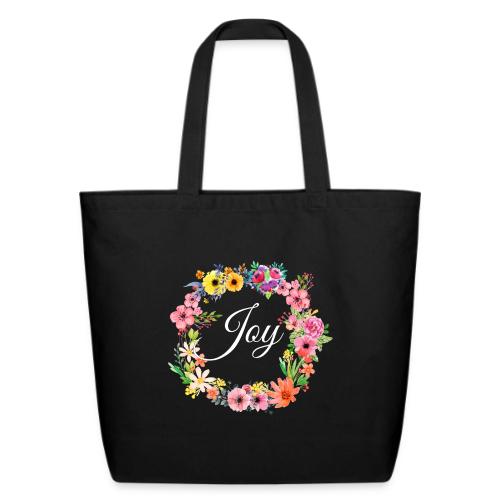 Joy Motivational Floral Gift - Eco-Friendly Cotton Tote