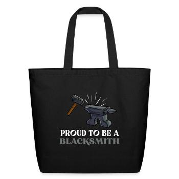 Blacksmith Blacksmithing Goldsmith Hammer Craft - Eco-Friendly Cotton Tote - black - Front