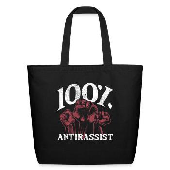 Anti-racism, Against Racism, For Human Rights Punk - Eco-Friendly Cotton Tote - black - Front