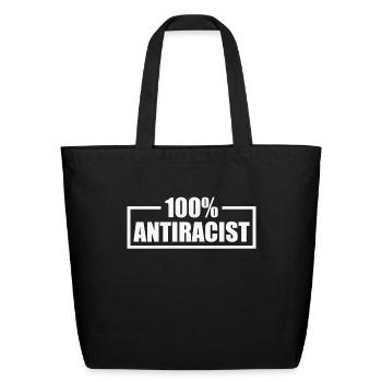 Anti-racism, Against Racism, For Human Rights Punk - Eco-Friendly Cotton Tote - black - Front